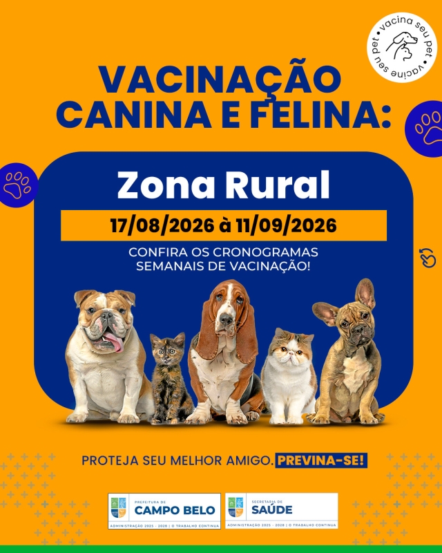 Vacinação Canina e Felina na Zona Rural