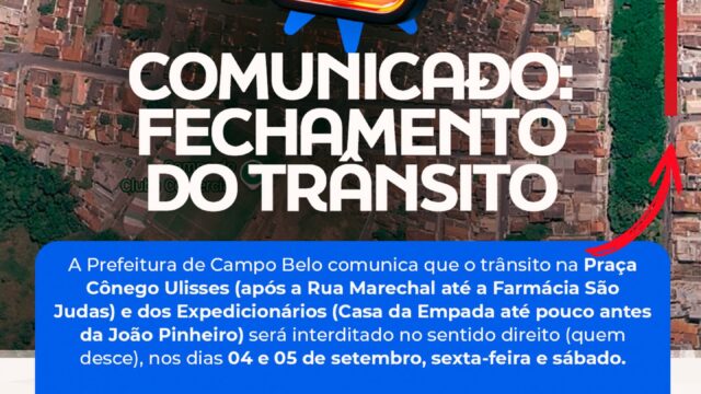 Interdição no Trânsito para Feira da Saúde