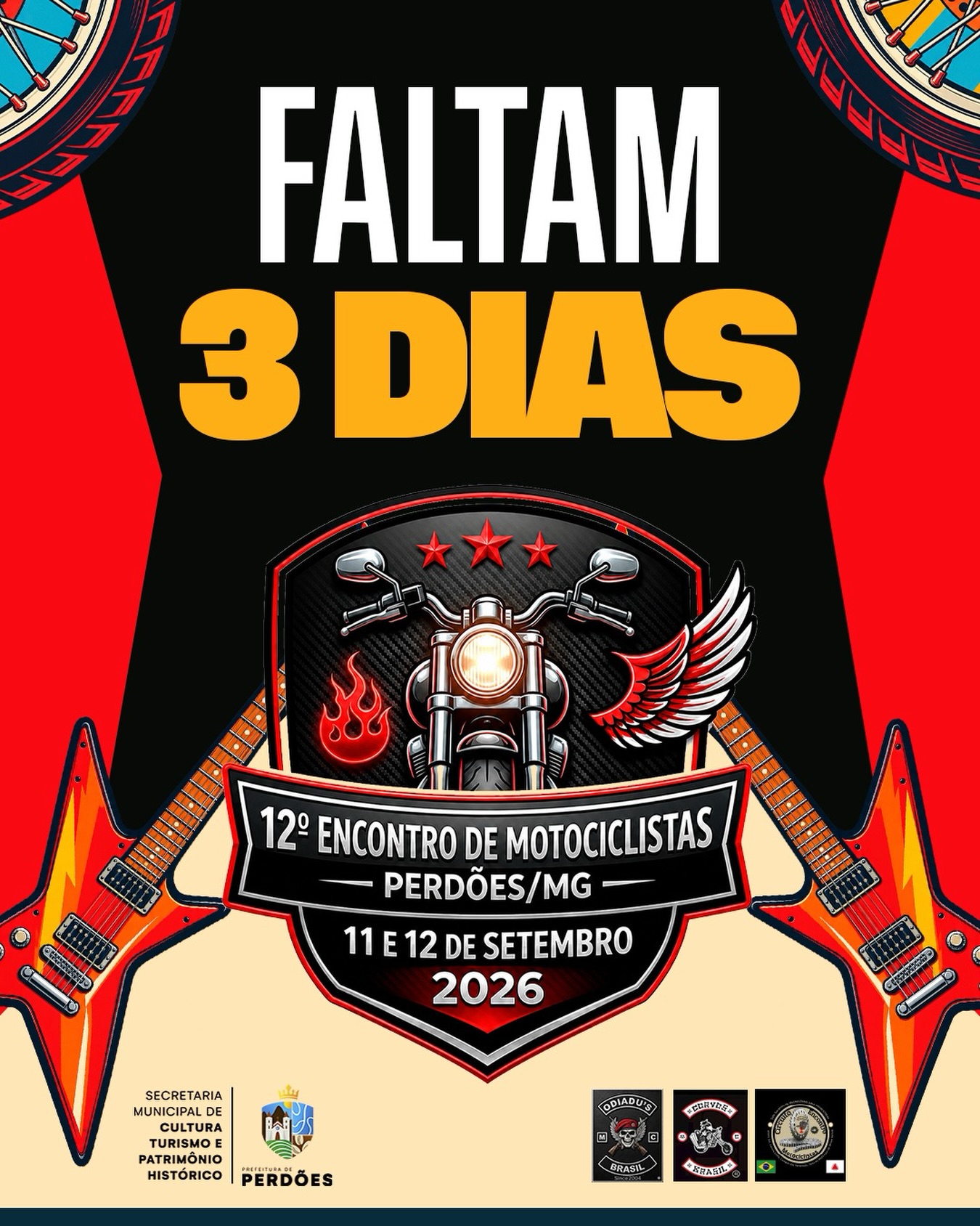 12º Encontro de Motociclistas de Perdões chega aí!